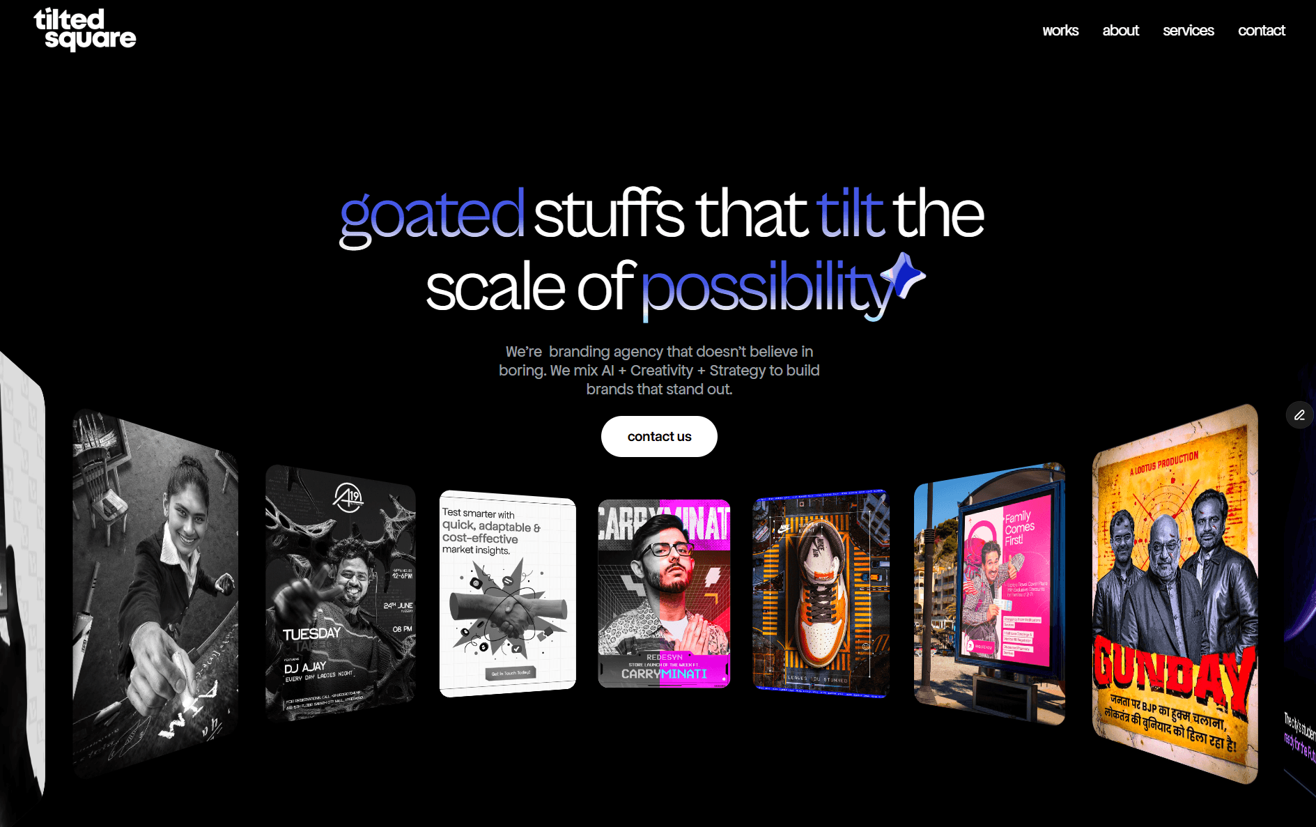 tiltedsquare - AGENCY PORTFOLIO case study thumbnail by PARTOFU